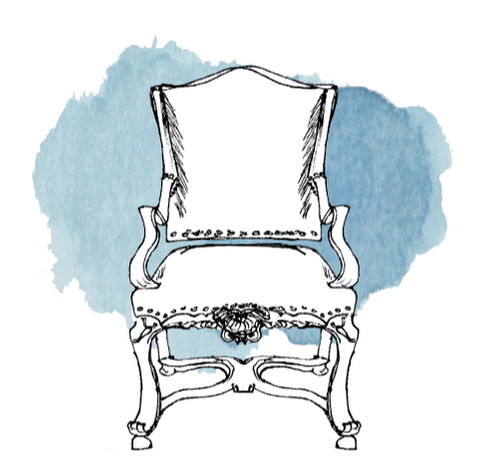 French fauteuil chair illustration