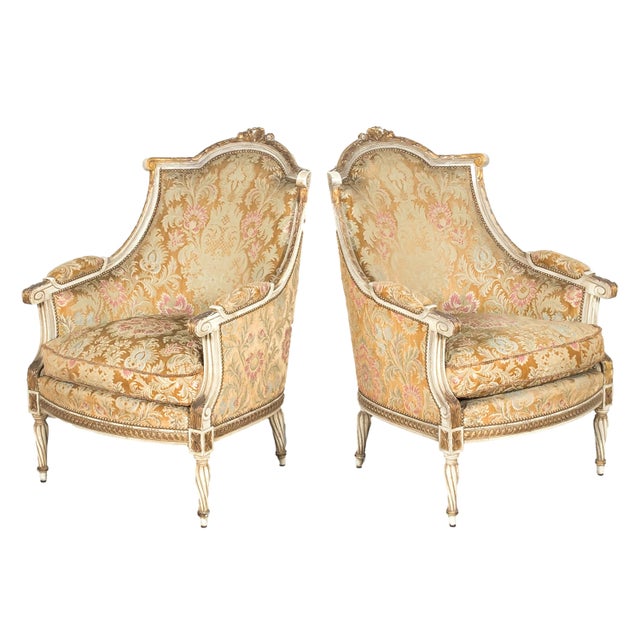 French louis xvi bleached side chairs