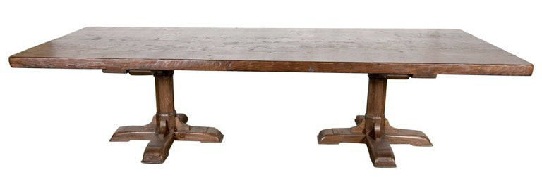 Lolo French Antiques Custom 10 Foot French Farmhouse Table Made From Imported French Oak