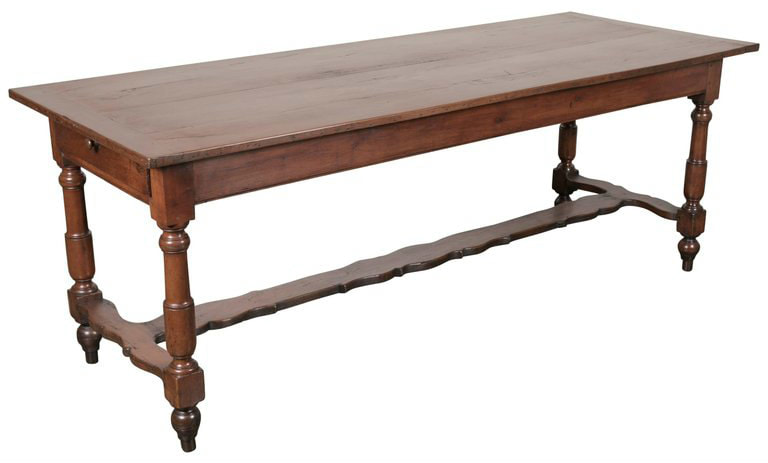 Lolo French Antiques 19th Century French Louis Philippe period Farm Table in Cherry