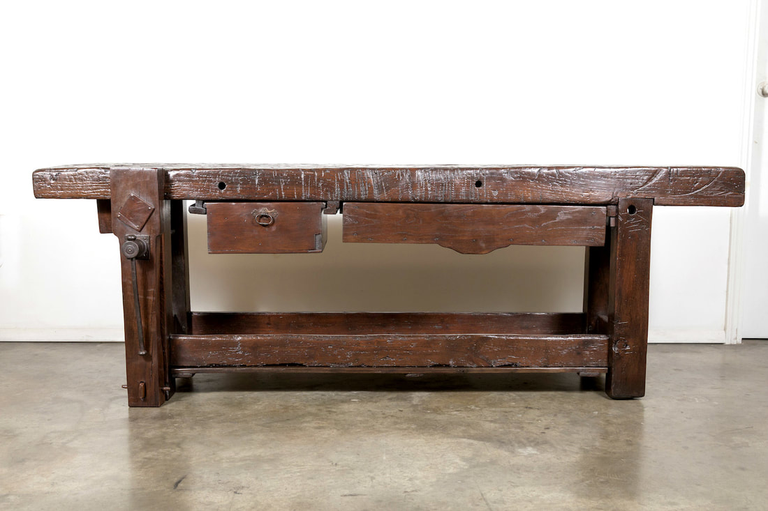 Lolo French Antiques 19th Century French Chestnut Etabli Or Carpenters Workbench Lolo French Antiques Et More