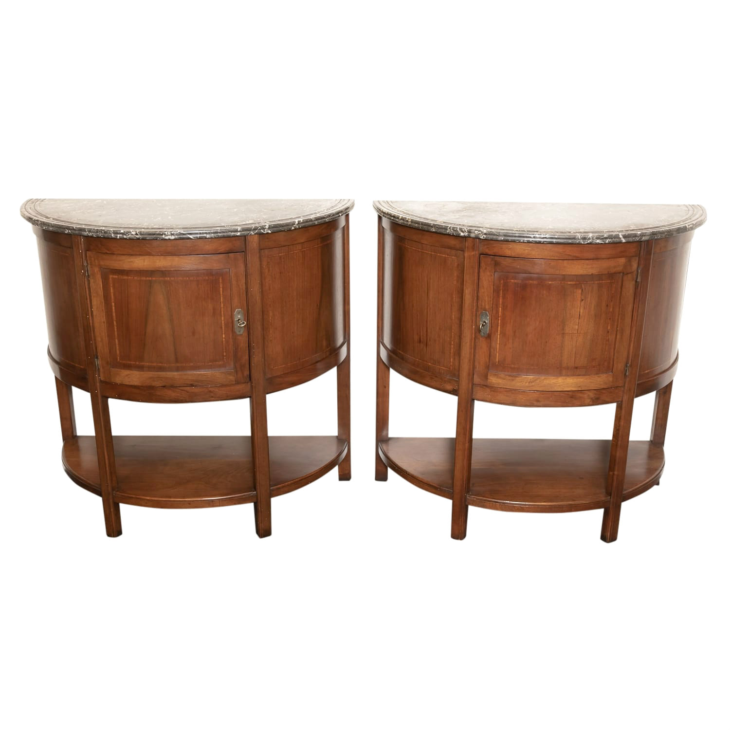 Louis Xvi Style Demilune Cabinets