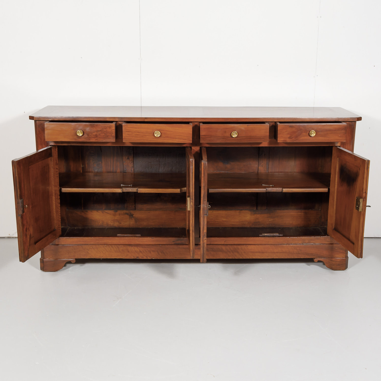19th Century French Louis Philippe Style Walnut Enfilade Buffet