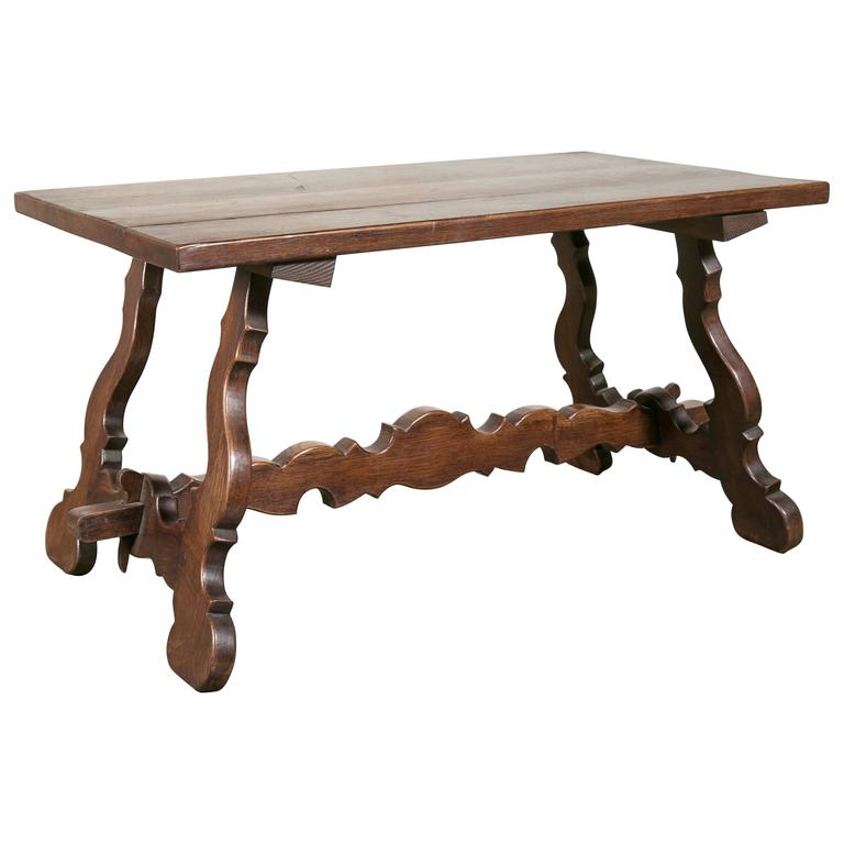 Antique Spanish Colonial Style Oak, Antique Spanish Coffee Table