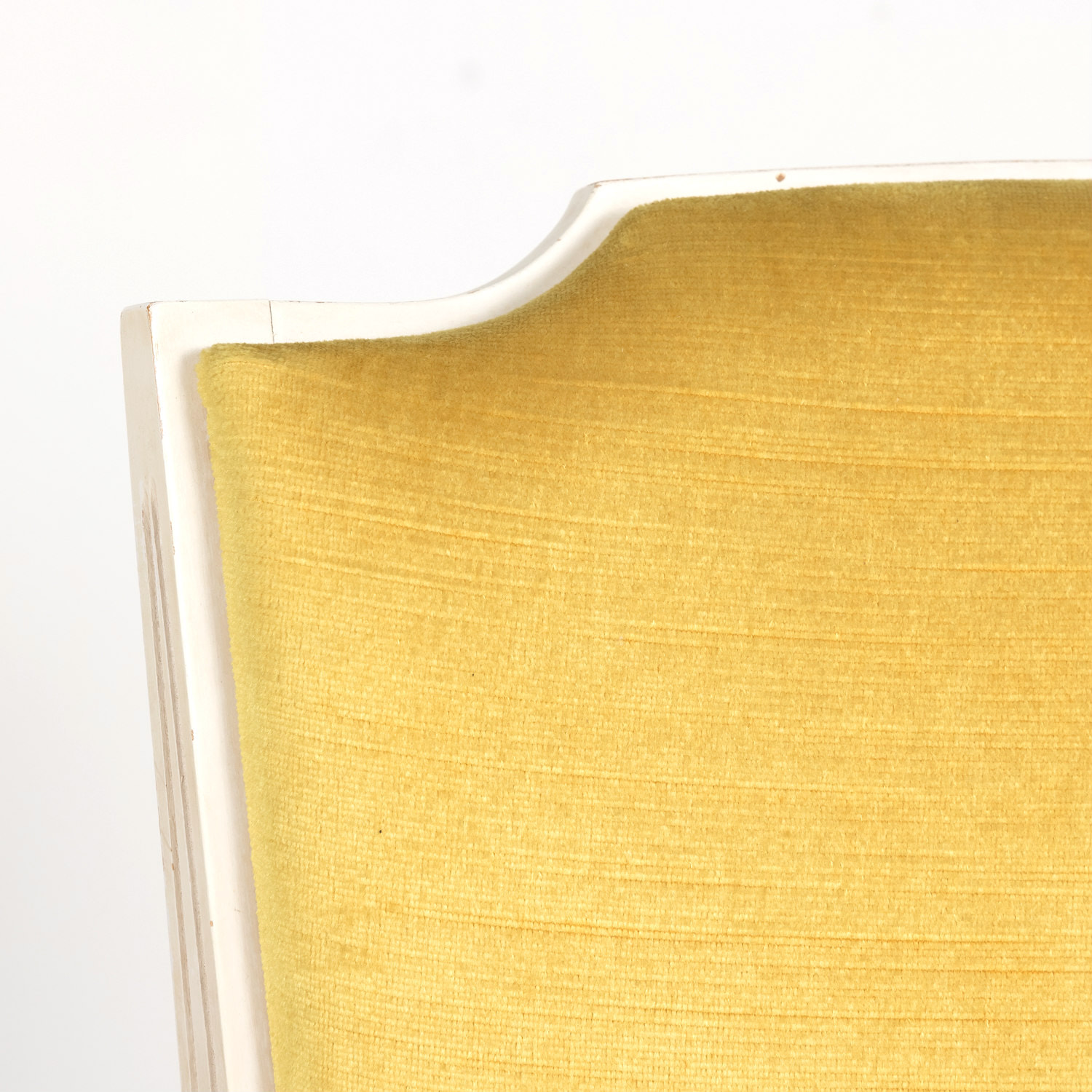 French louis xvi yellow velvet side chair