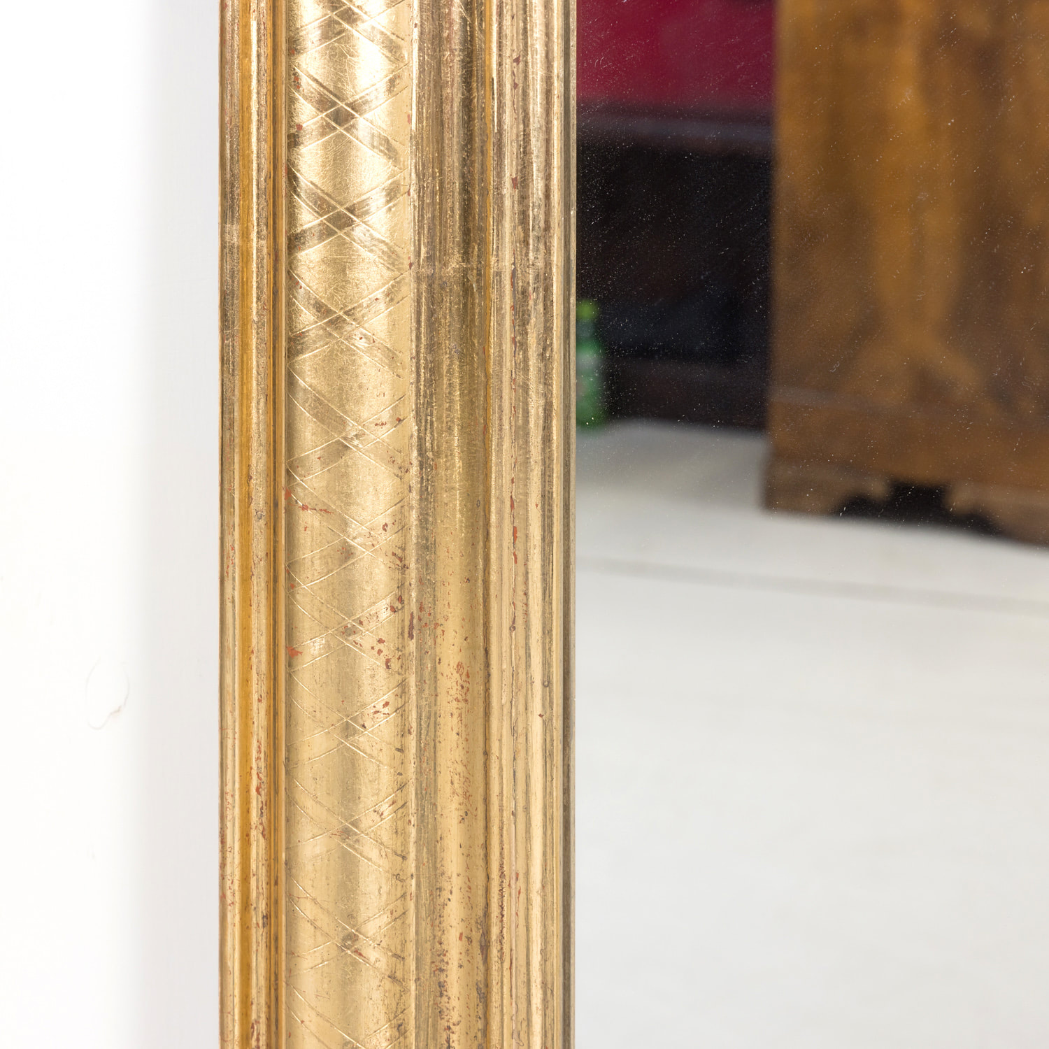 Louis Philippe Gilt Floor Mirror - 55 X 116