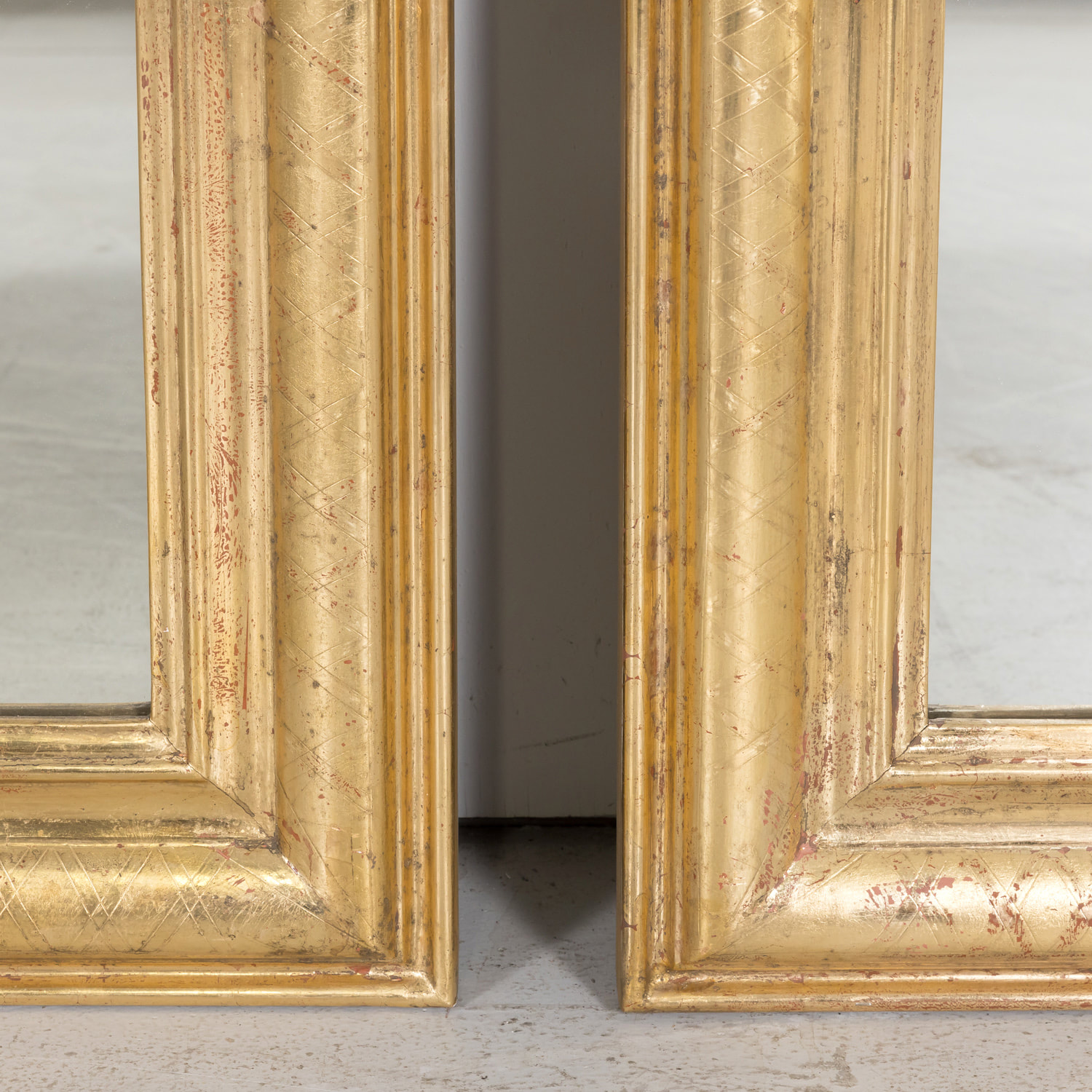 French 19th Century Large Louis Philippe Gold Gilt Mirror at 1stDibs